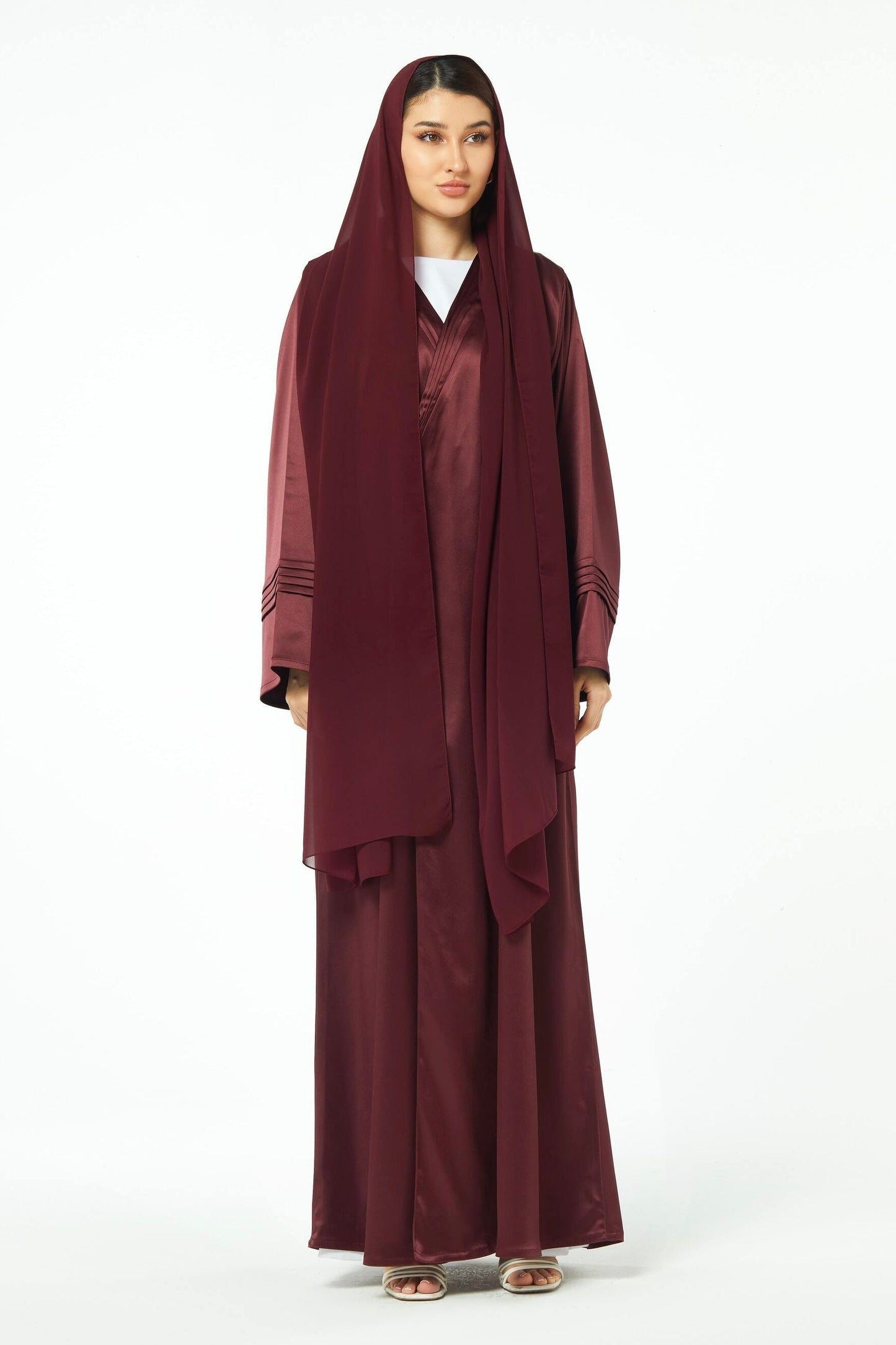 Berry Silk Abaya Telal Femina 