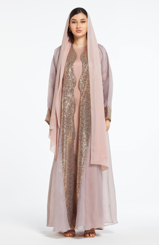 Blush Radiance Abaya Telal Femina 