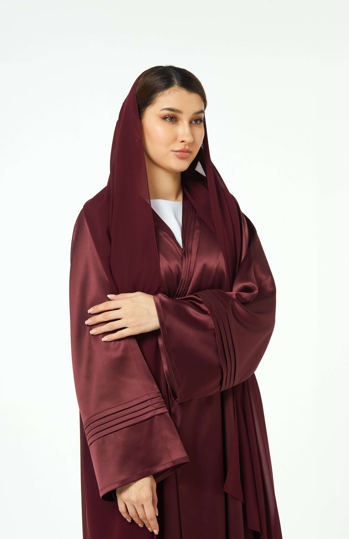 Berry Silk Abaya Telal Femina 