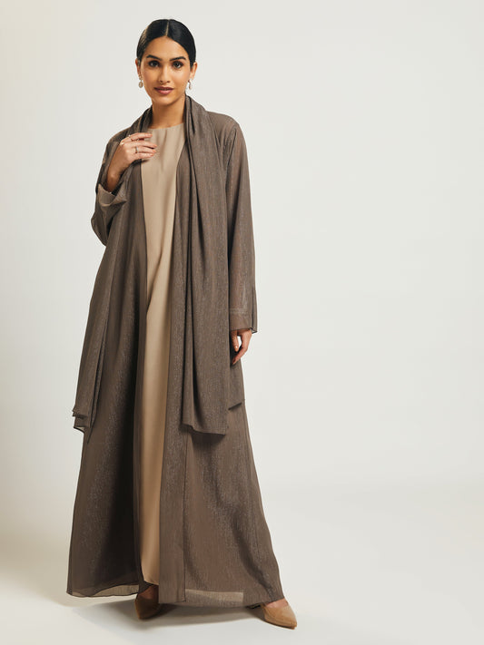 Bloom in Beige Abaya by Telal Femina Abaya Telal Femina 